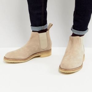 Grenson's Hayden Beige Suede Chelsea Boots